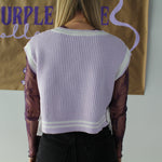 Bow Detail Sweater Vest (Lavender)