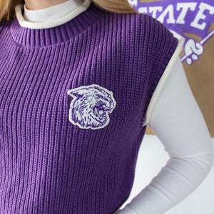 K-State Retro Cropped Sweater