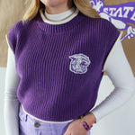 K-State Retro Cropped Sweater