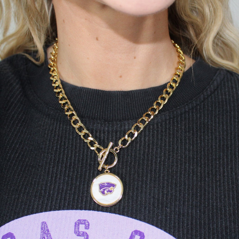 BRIANNA CANNON Kansas State Logo Necklace