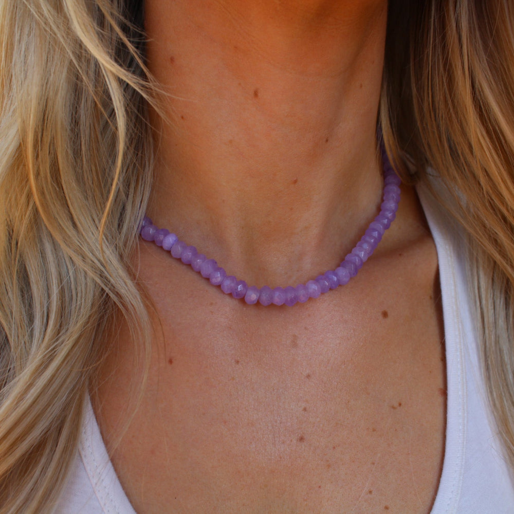 Purple Gemstone Necklace
