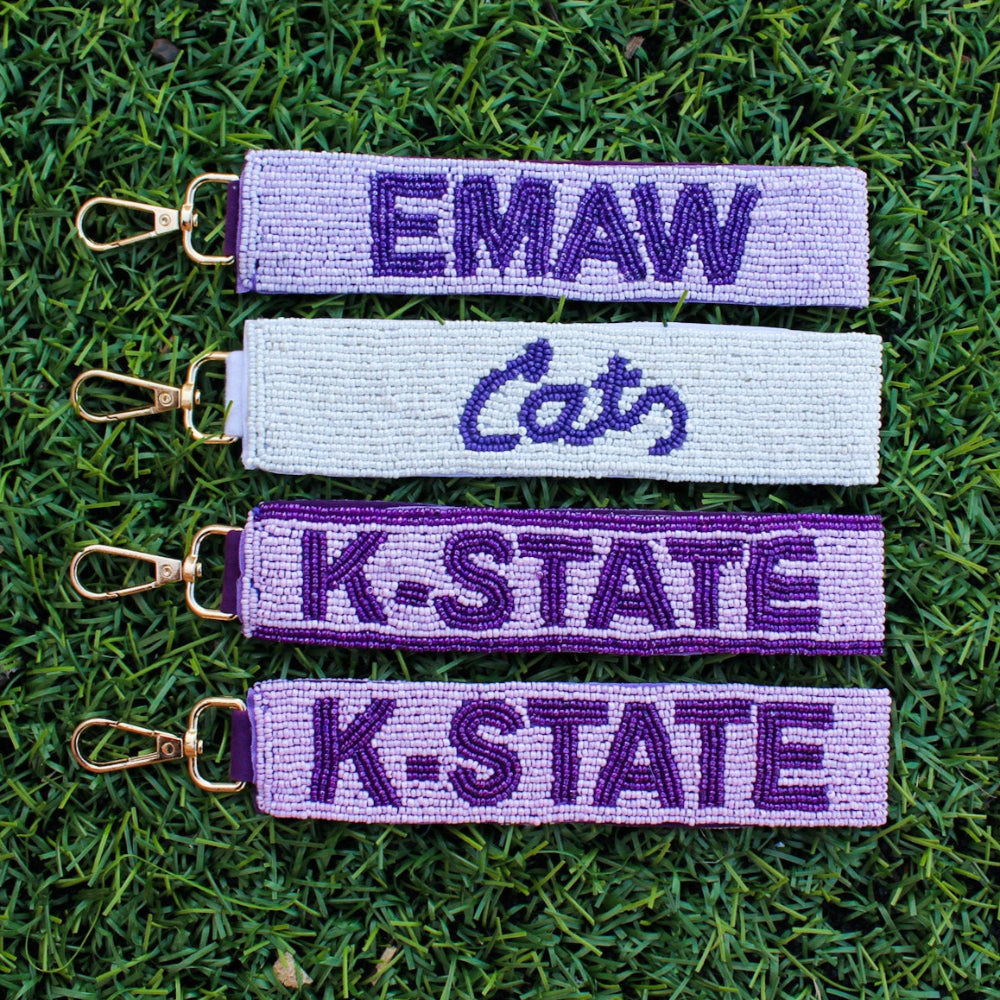 K-State Beaded Keychains