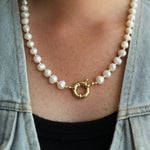 Toggle Pearl Necklace