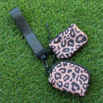 Leopard Dual Pouch Wristlet