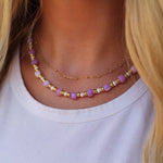 StacksMHK Purple Necklace Stack