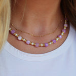 StacksMHK Purple Necklace Stack
