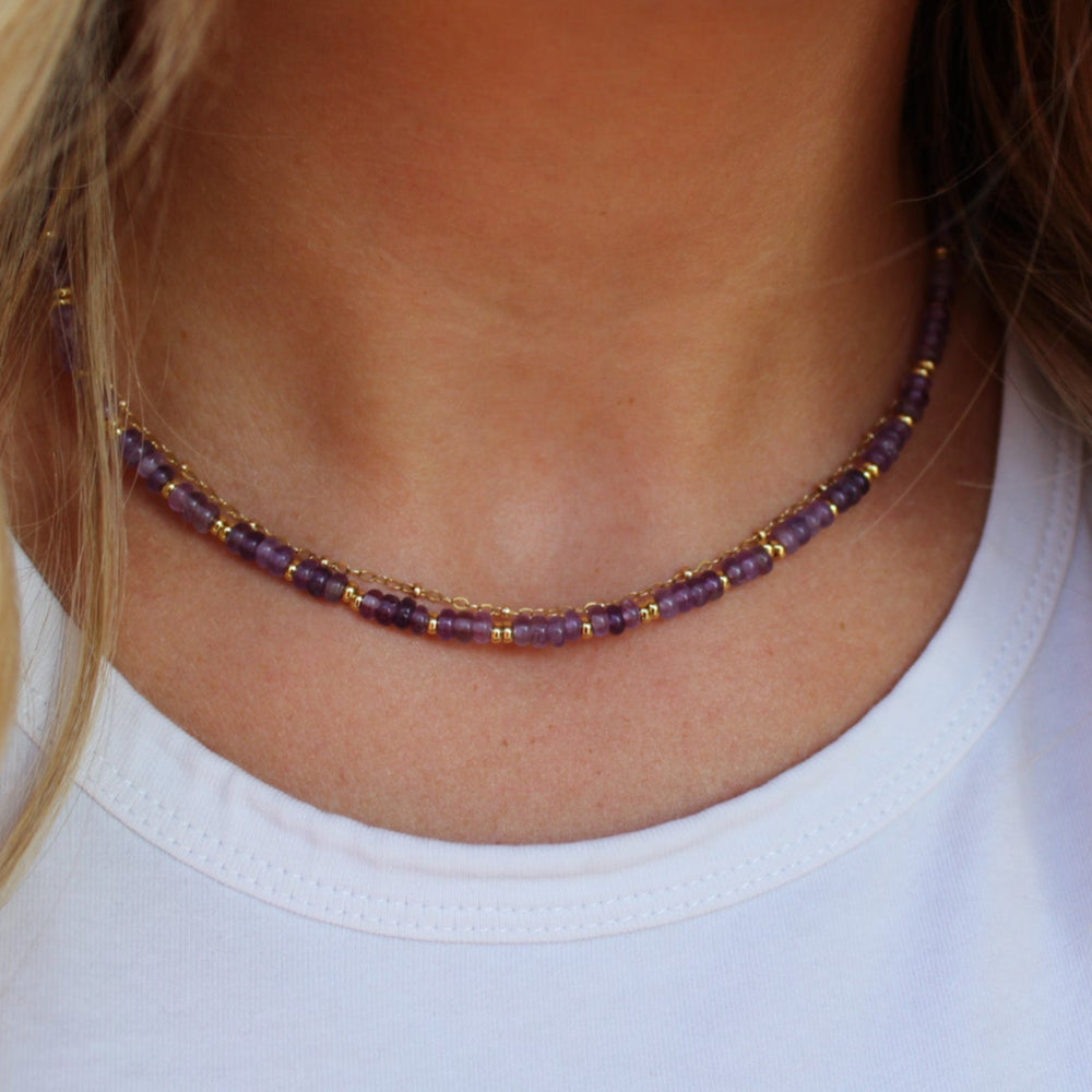 StacksMHK Purple Necklace Stack