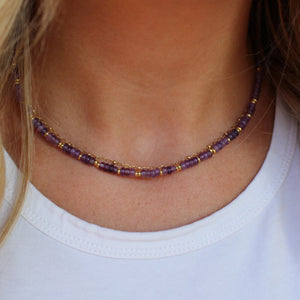 StacksMHK Purple Necklace Stack