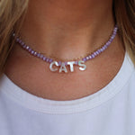 StacksMHK CATS Pearl Letter Necklace
