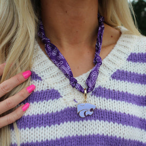 K-State Bandana Scarf Necklace