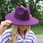 Plum Wide Brim Hat