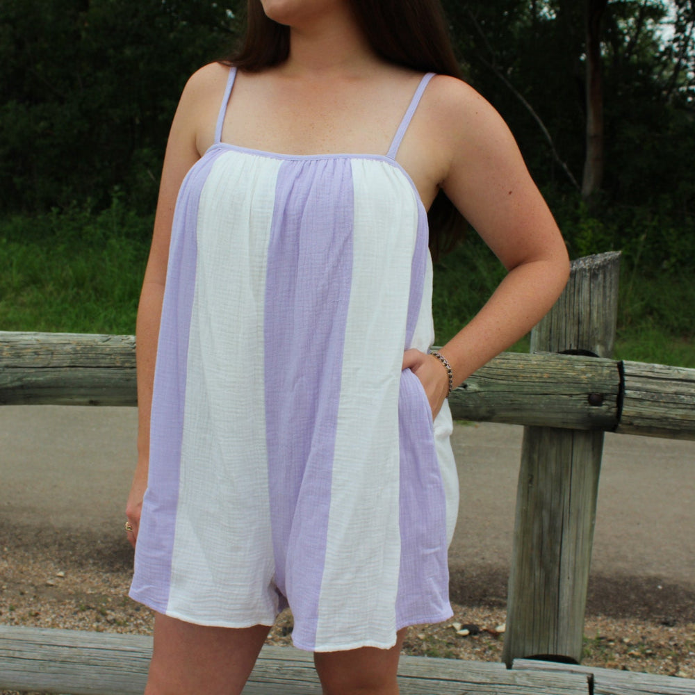 Striped Oversized Romper