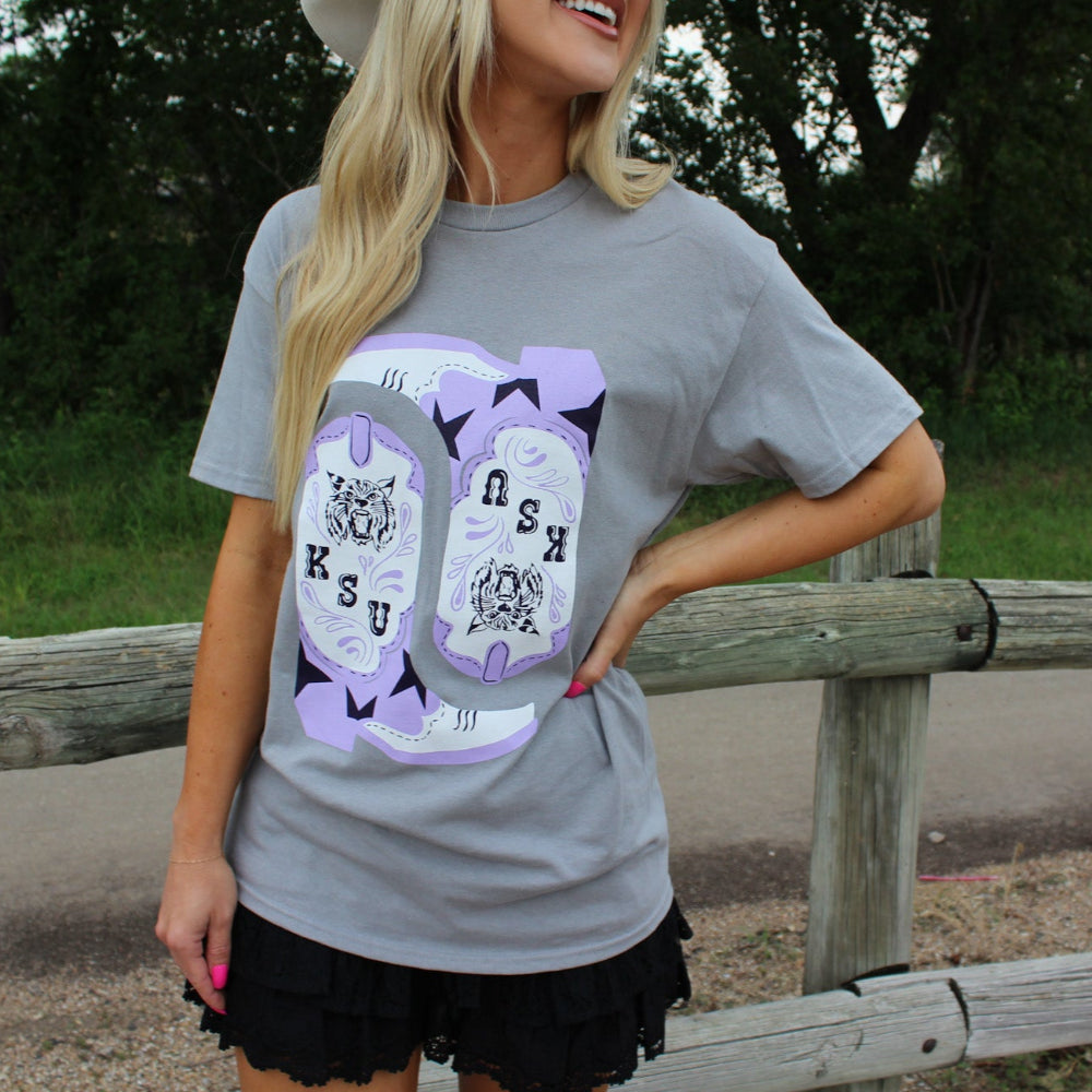 KSU Western Boot Tee