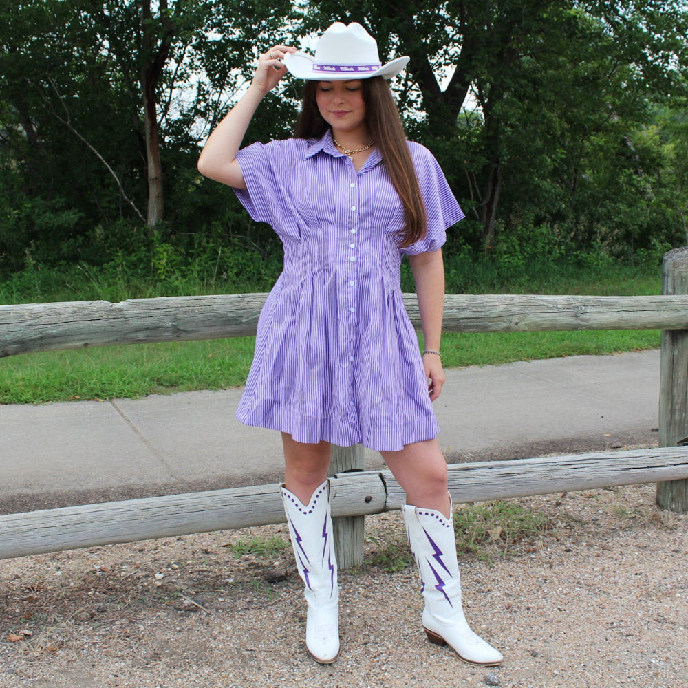 Pleated Shirt Dress