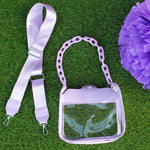 Lavender Handbag with Chunky Chain