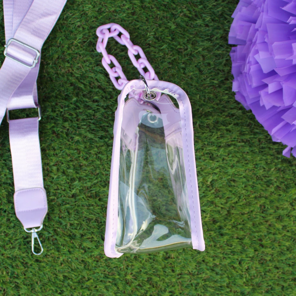 Lavender Handbag with Chunky Chain