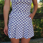 Checkered Strapless Dress