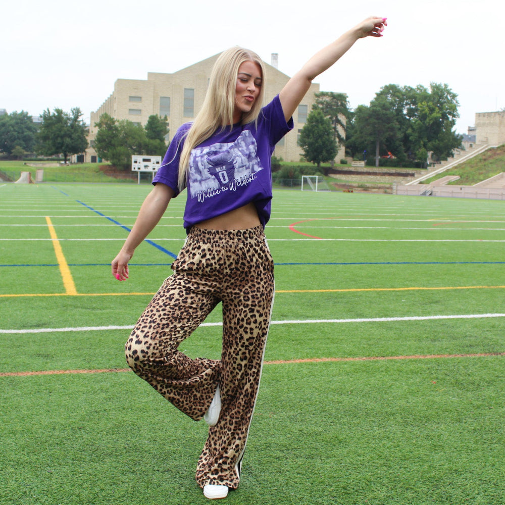 Animal Print Track Pant