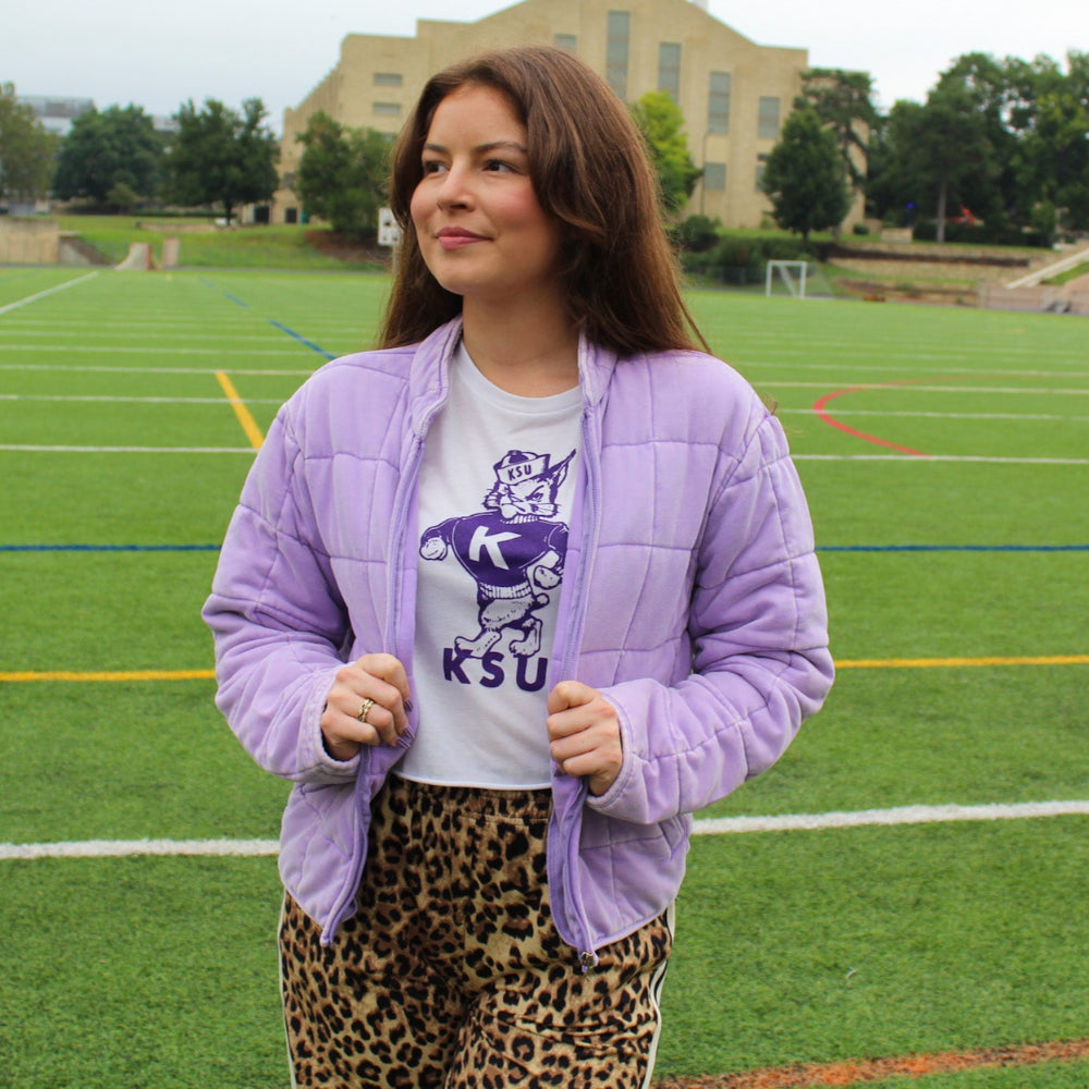 Lavender Washed Quilted Jacket
