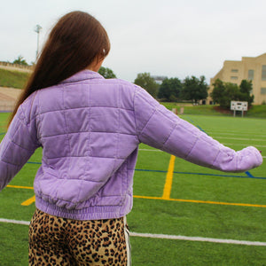 Lavender Washed Quilted Jacket