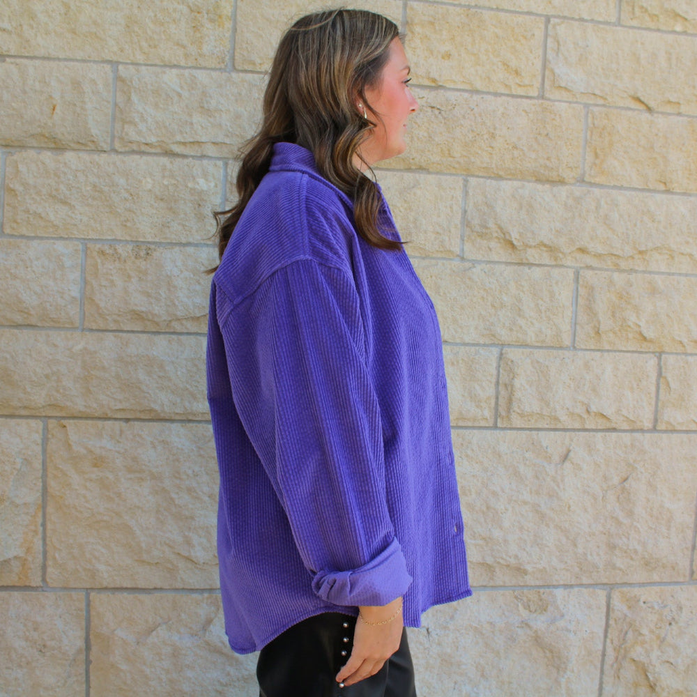 Purple Cord Shacket – Revelry Thread Co