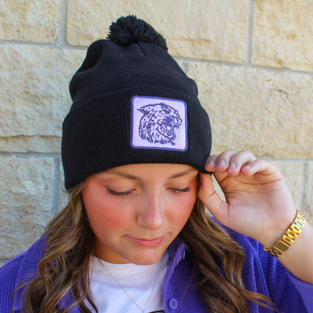 Ratty Cat Patch Beanie