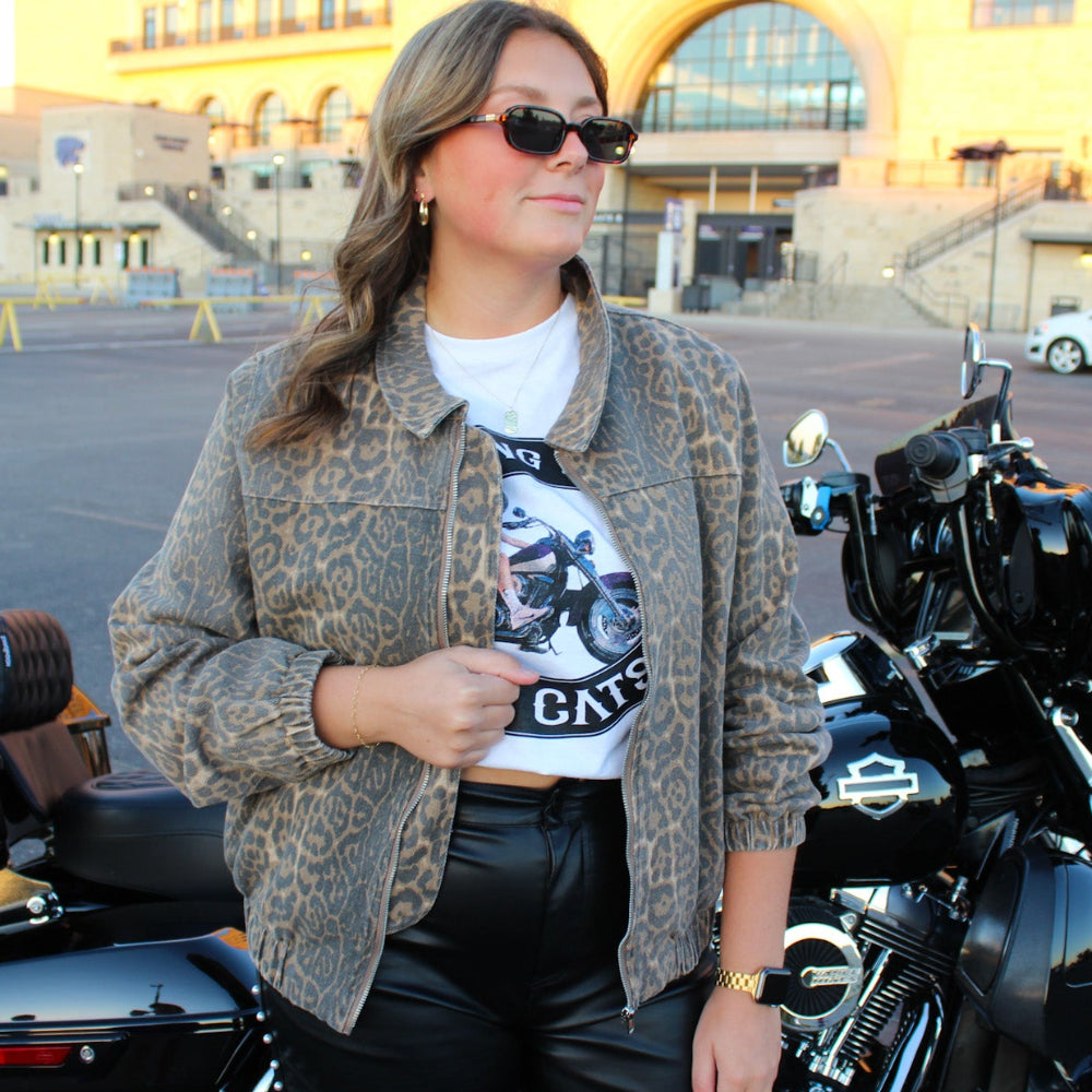 Leopard Zipper Jacket