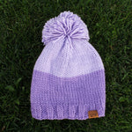 Purple Color Block Beanie