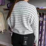 Grey Stripe Piper Cardigan