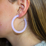 Large Lavender Marble Hoop