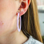 Large Lavender Marble Hoop