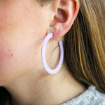 Large Lavender Marble Hoop