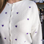 Purple Heart Piper Cardigan