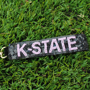 K-State Sequin Keychains