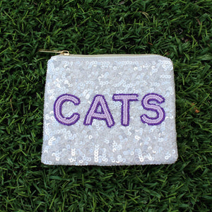 Sequin Game Day Pouches