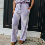 Lavender Stripe Knit Pant
