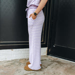 Lavender Stripe Knit Pant
