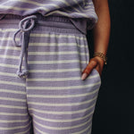 Lavender Stripe Knit Pant