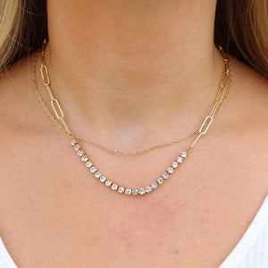 Crystal Link Chain Necklace