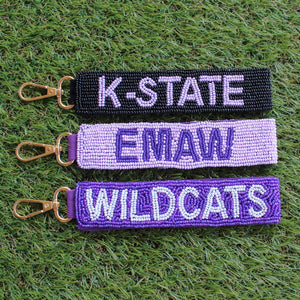 K-State Beaded Keychains