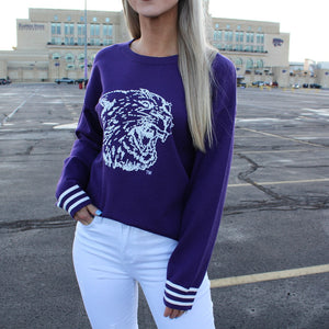 Sequin K-State Varsity Sweater