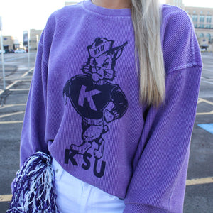 Sailor Willie Corded Crew Sweatshirt (Purple)
