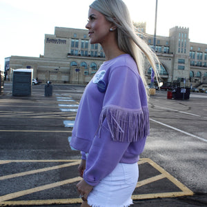 Rhinestone Fringe Sweater