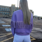 Rhinestone Fringe Sweater