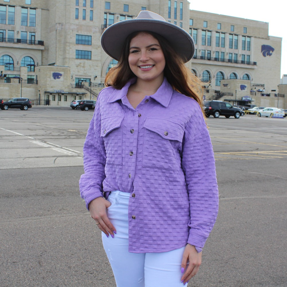 Quilted Lavender Shacket