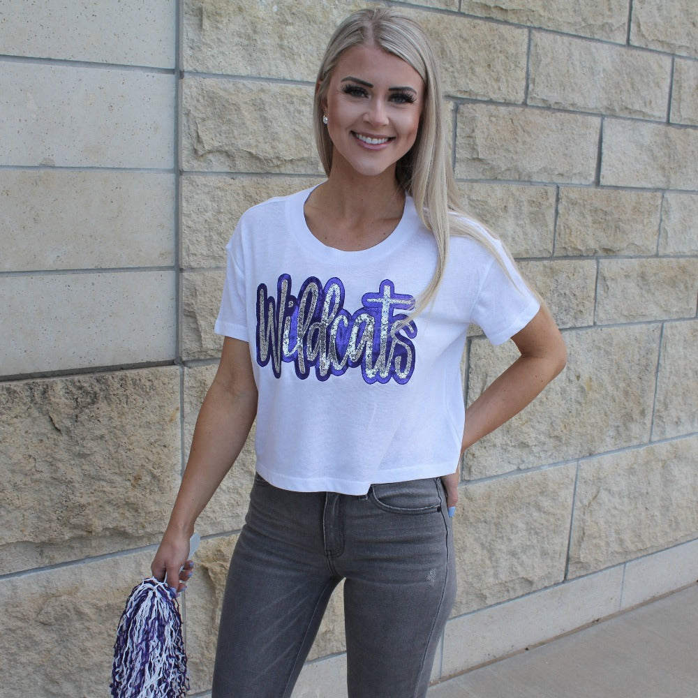 Wildcats Sequin Crop