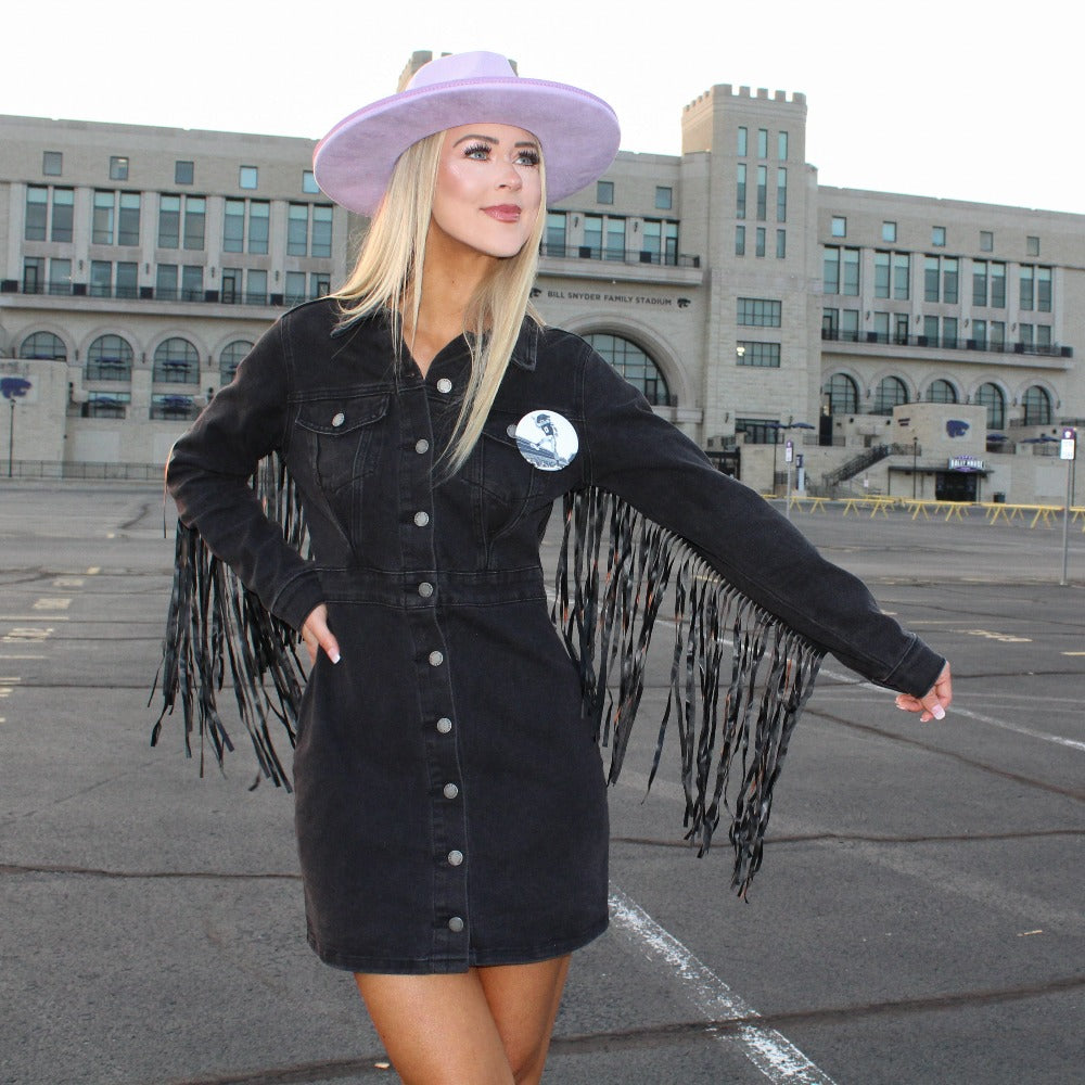 Fringe Denim Dress