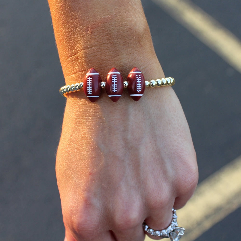 Triple Football Bracelet