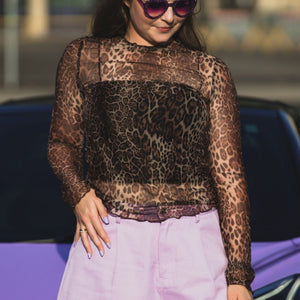Sheer Leopard Long Sleeve
