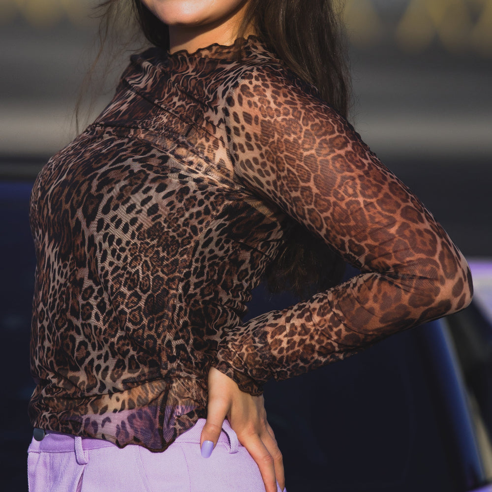 Sheer Leopard Long Sleeve